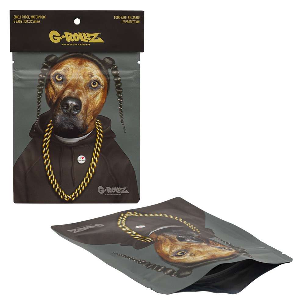 G-Rollz | 'Rap' 100x125 mm Smellproof Bags - 8pcs in Display