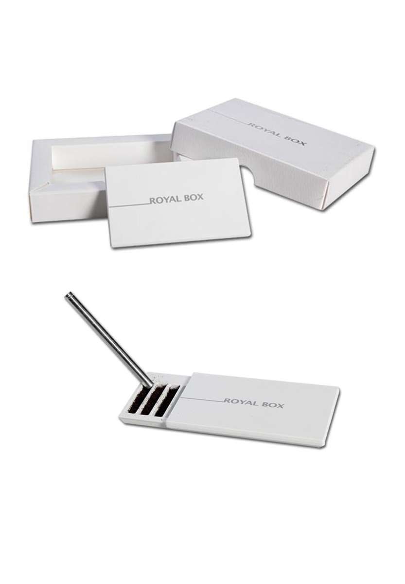 Royal Box Snuff Box mit Röhrchen Weiss