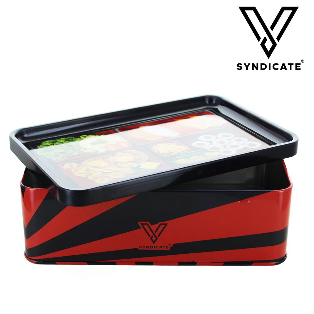 Große Metallbox mit Tablett V-Syndicate © Bento Box