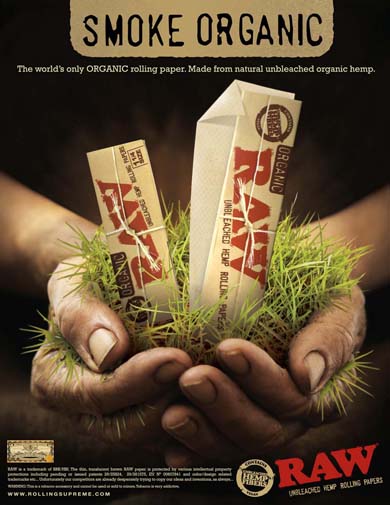 3 x RAW Organic Hemp Slim King Size