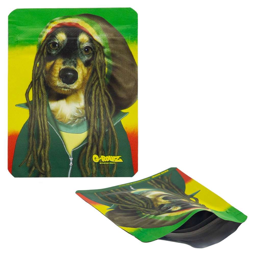 G-Rollz | 65x85mm Smellproof Bags | 'Reggae' - 10pcs/ pack