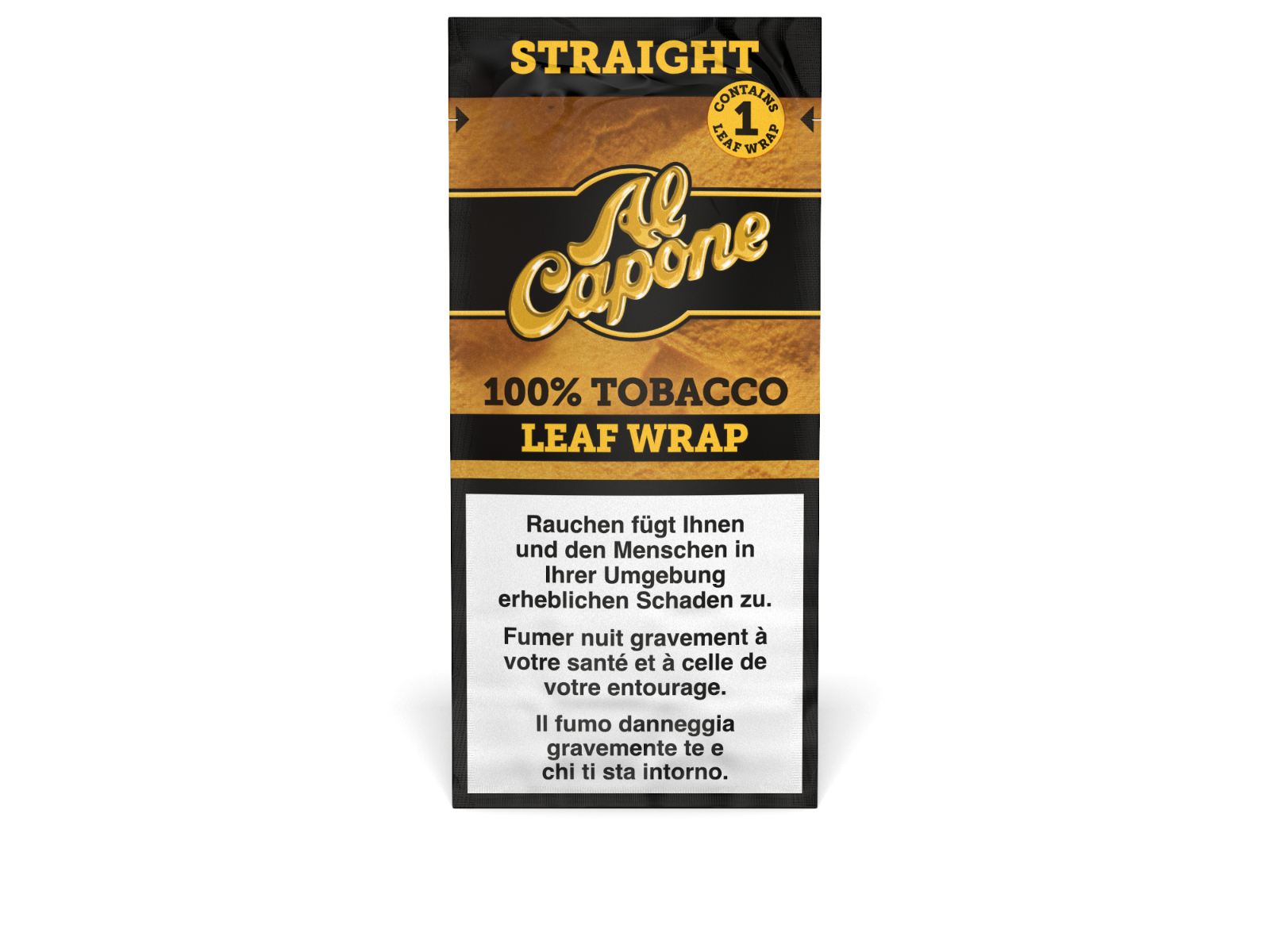 AL CAPONE TOBACCO WRAPS, STRAIGHT Box 20stk