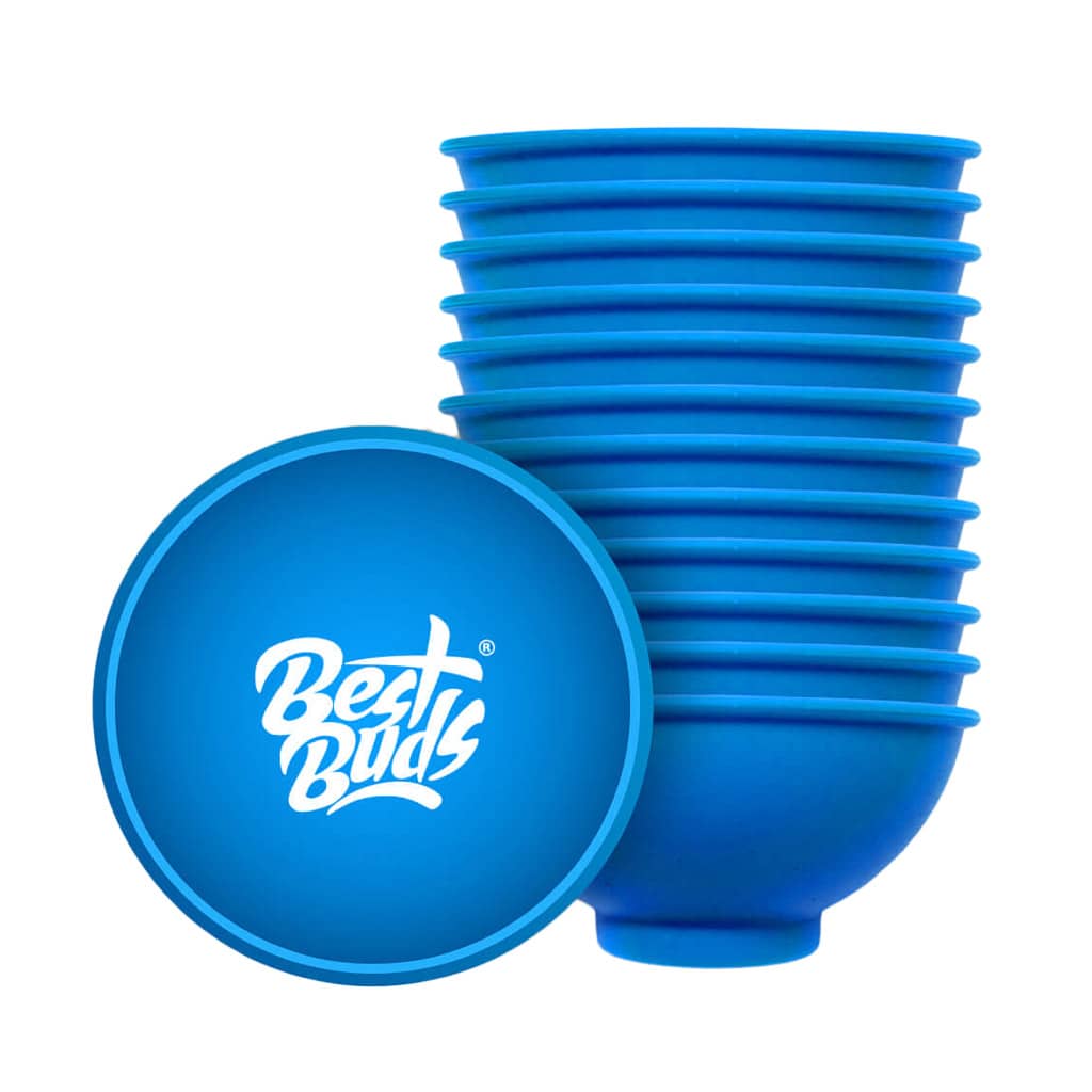 Best Buds Silicone Mixing Bowl 7cm Blue and White logo