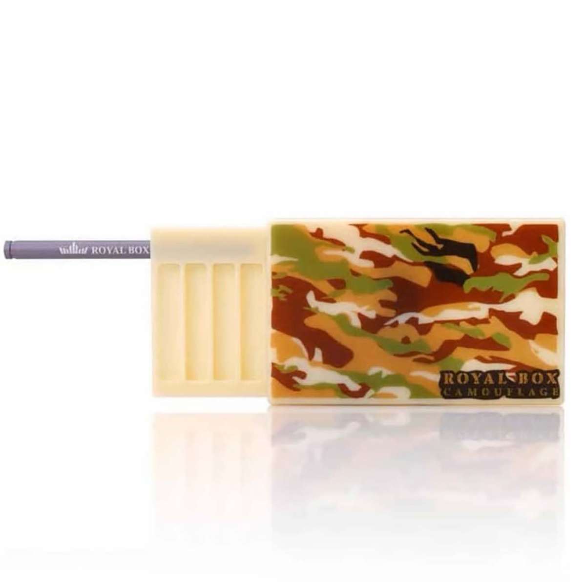 Royal Box WhiteCamouflage Snuff Box + Röhrchen