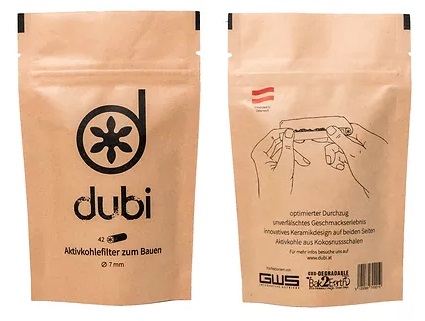 dubi - Super-Durchzug Aktivkohlefilter, Packung mit 42 Stück, 7mm Ø