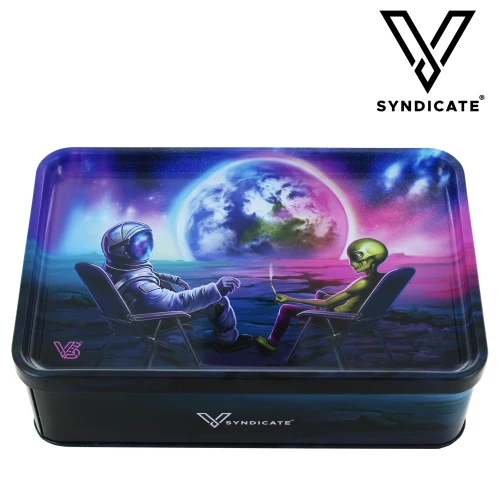 Große Metallbox mit V-Syndicate-Tablett © Blunt Orbit