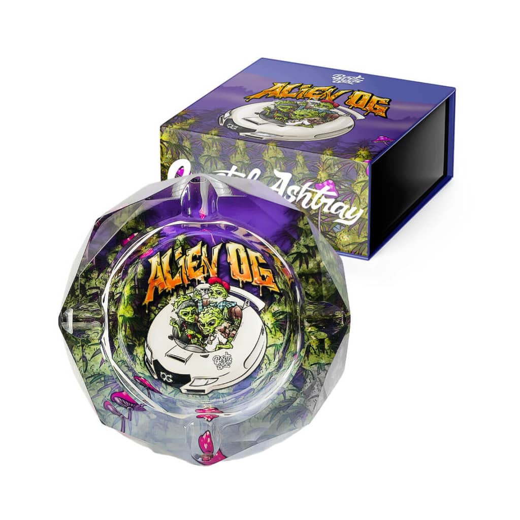 Best Buds Alien OG Crystal Ashtray Giftbox