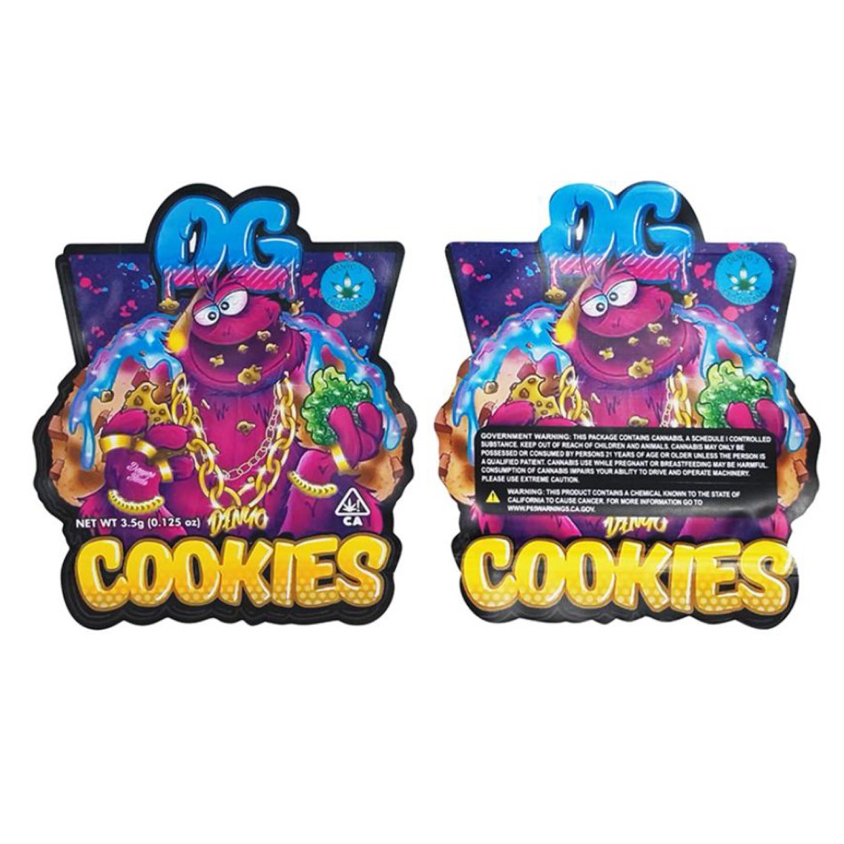 Mylar-Beutel "COOKIES" (Cali Pack) mit Zipper, 3,5 g – VE-100