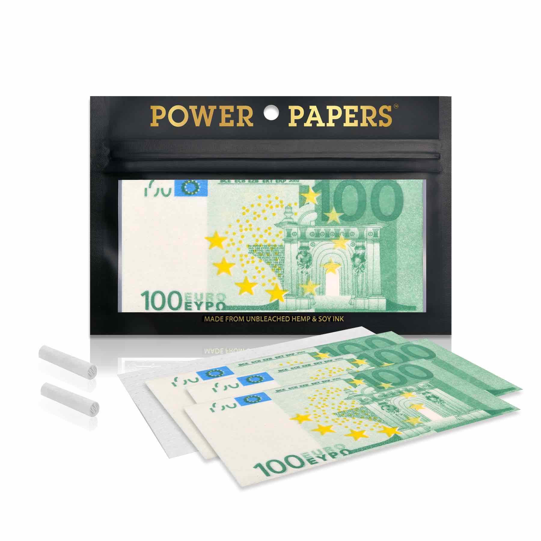 Power Papers 100 EURO - Super King Size + Tips - 12 Stück