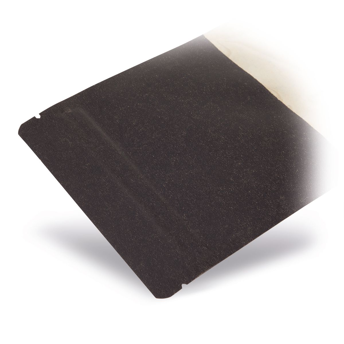 Standbodenbeutel Kraftpapier mit Sichtfenster Schwarz 80 x 140mm 100Stk.