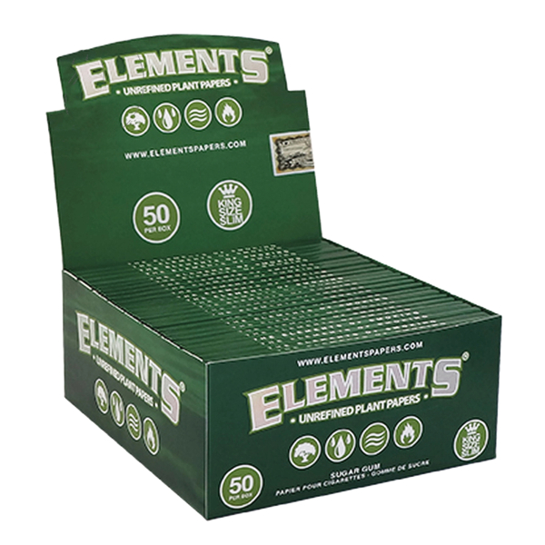 Elements King Size Slim Unrefined Plant Papers Box